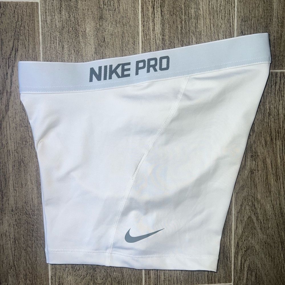 Nike Pro White Compression Shorts medium